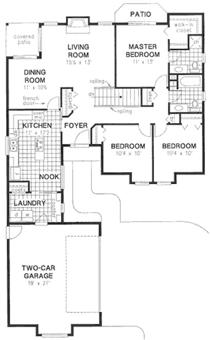 Main Floor Plan for House Plan #130119