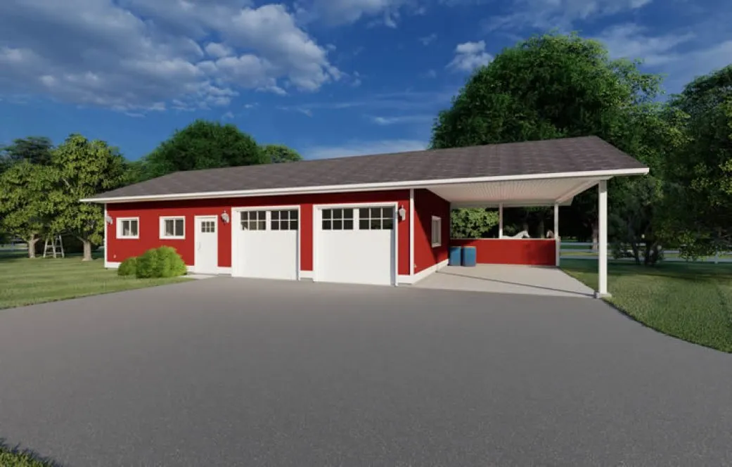 Full Rendering for House Plan #195115