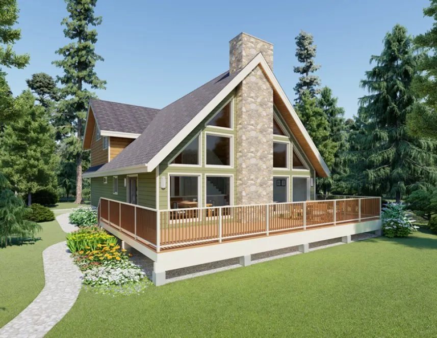 Full Rendering for House Plan #195005