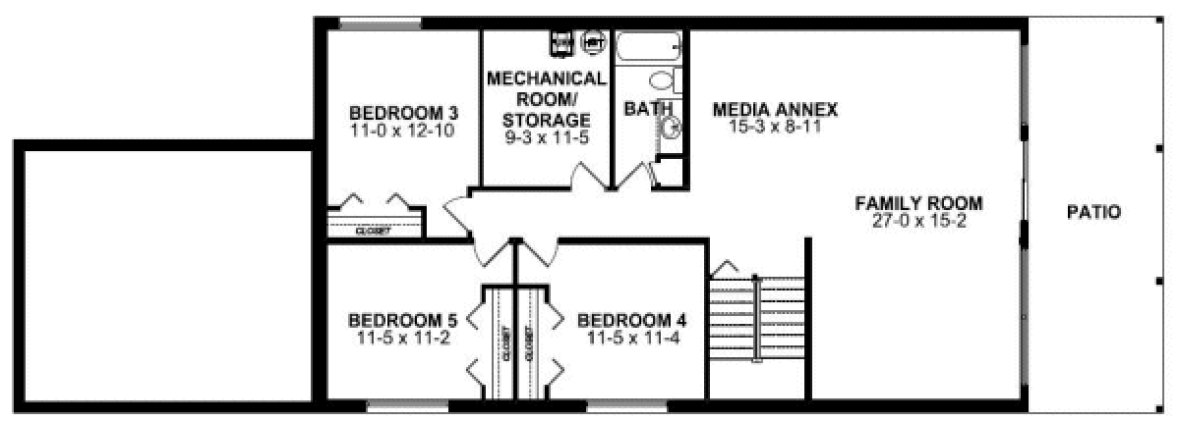 Basement Plan for House Plan #195122