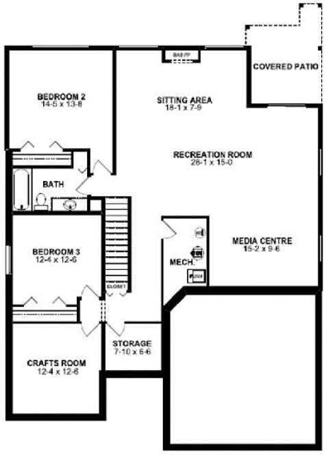 Basement Plan for House Plan #195123
