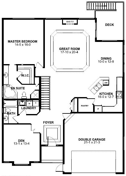 Main Floor Plan for House Plan #195123