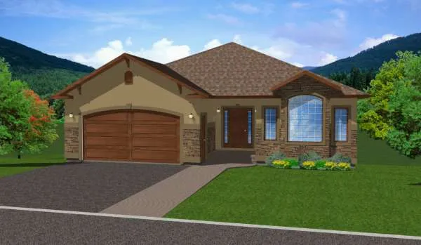 Full Rendering for House Plan #195123