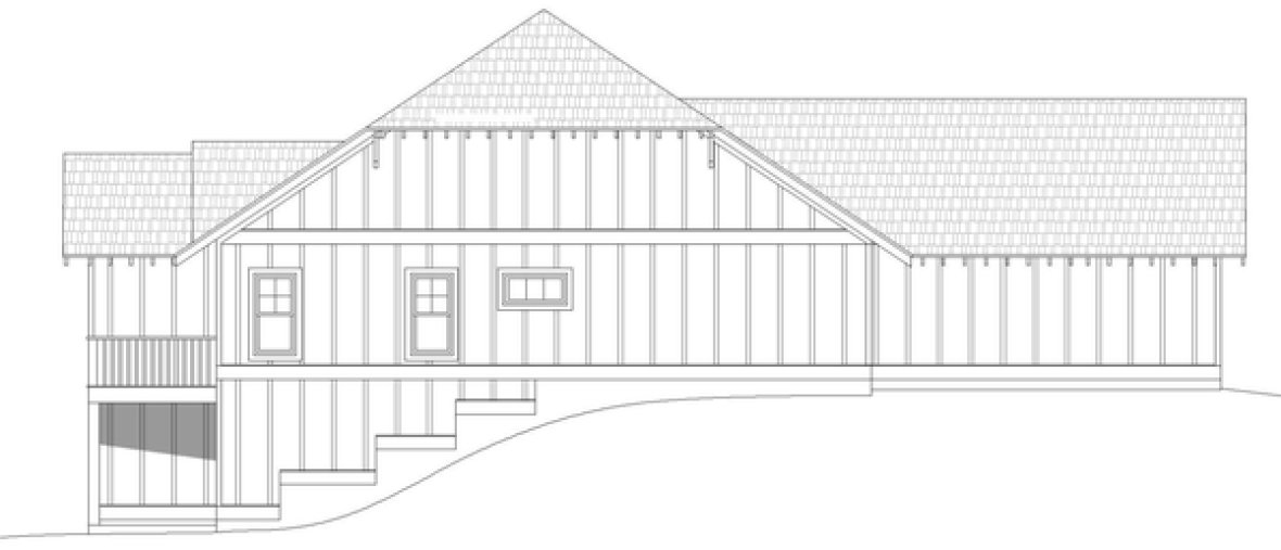 Left Elevation for House Plan #694712