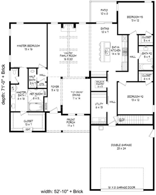Main Floor Plan for House Plan #694712