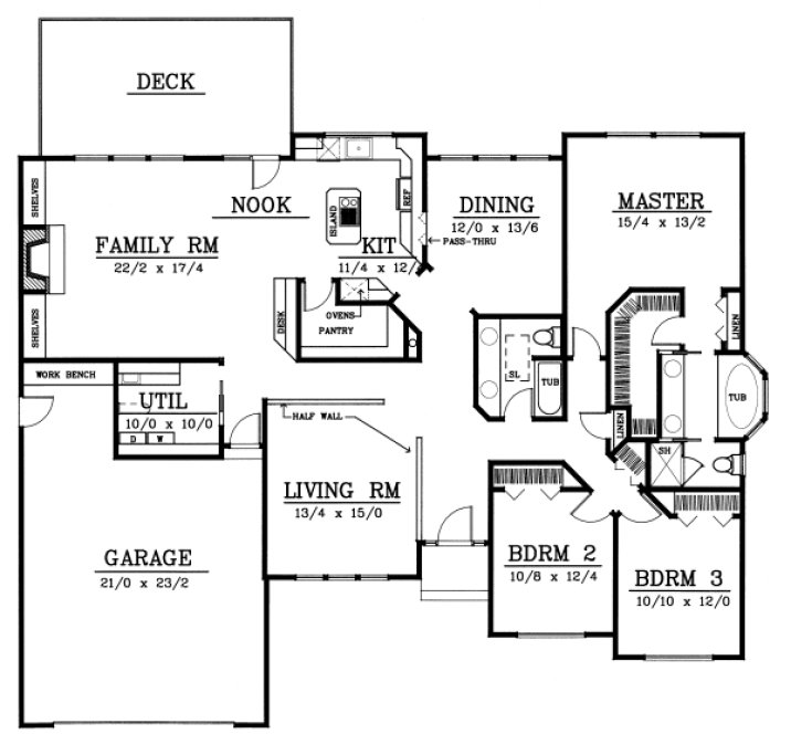 Main Floor Plan for House Plan #230189