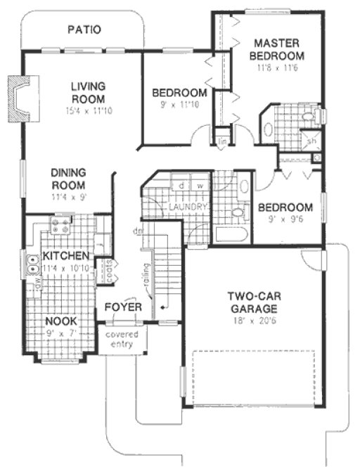 Main Floor Plan for House Plan #135119