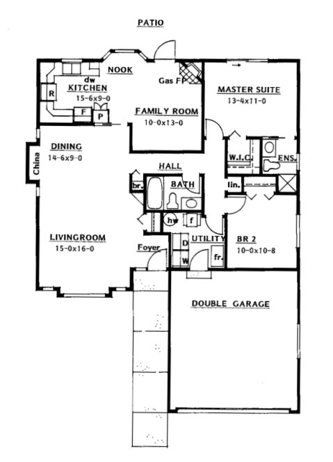 Main Floor Plan for House Plan #201200