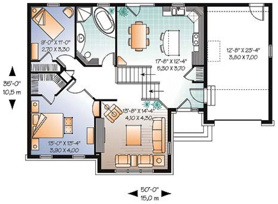Main Floor Plan for House Plan #147443