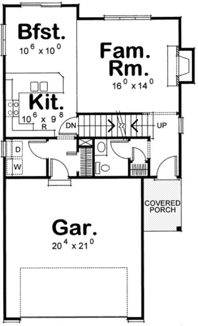 Main Floor Plan for House Plan #159709
