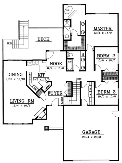 Main Floor Plan for House Plan #232019
