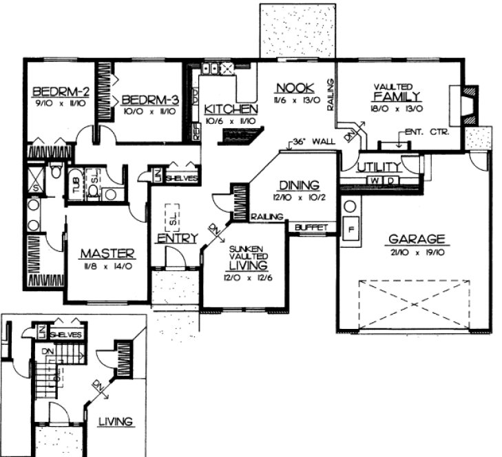 Main Floor Plan for House Plan #230109
