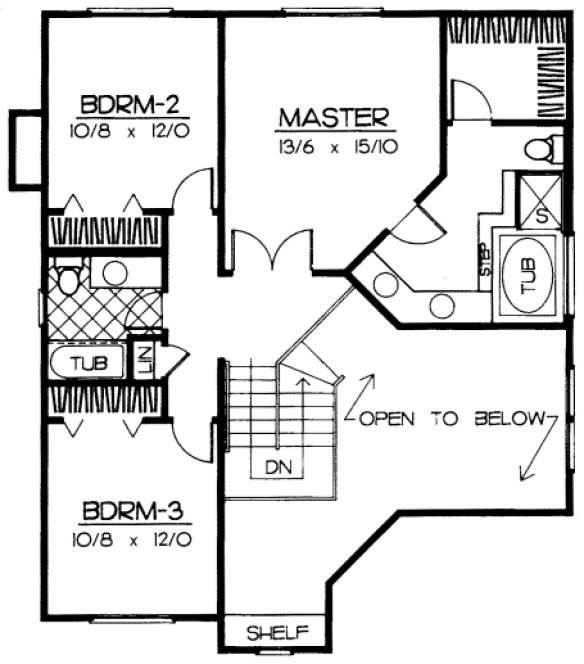 Second Floor Plan for House Plan #230209