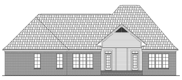 Rear Elevation for House Plan #219632