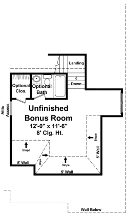 Attic Plan for House Plan #219632