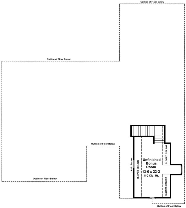 Attic Plan for House Plan #210052