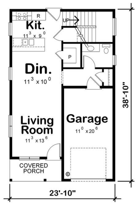 Main Floor Plan for House Plan #156041