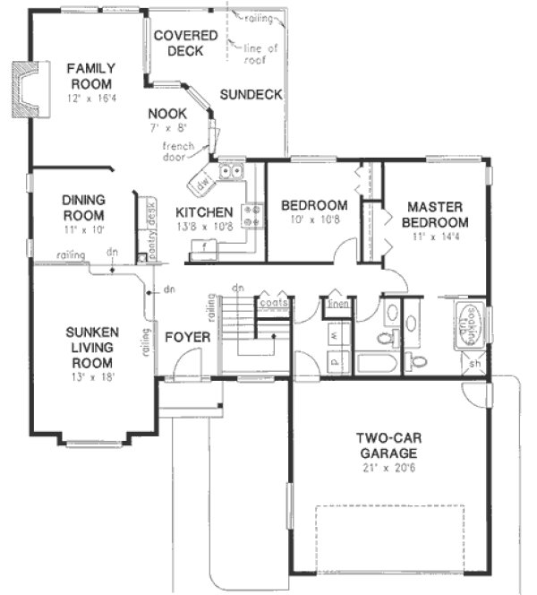 Main Floor Plan for House Plan #133219
