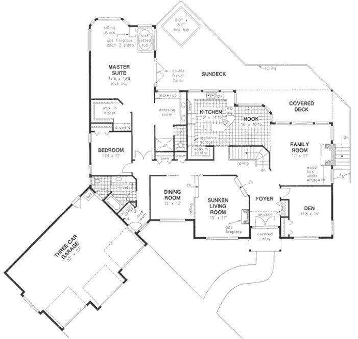 Main Floor Plan for House Plan #134219