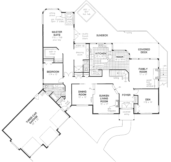 Main Floor Plan for House Plan #134219
