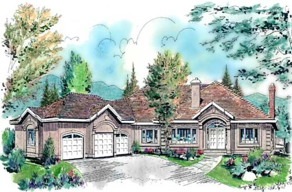 Full Rendering for House Plan #134219