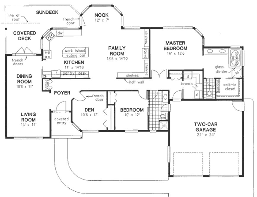 Main Floor Plan for House Plan #135219