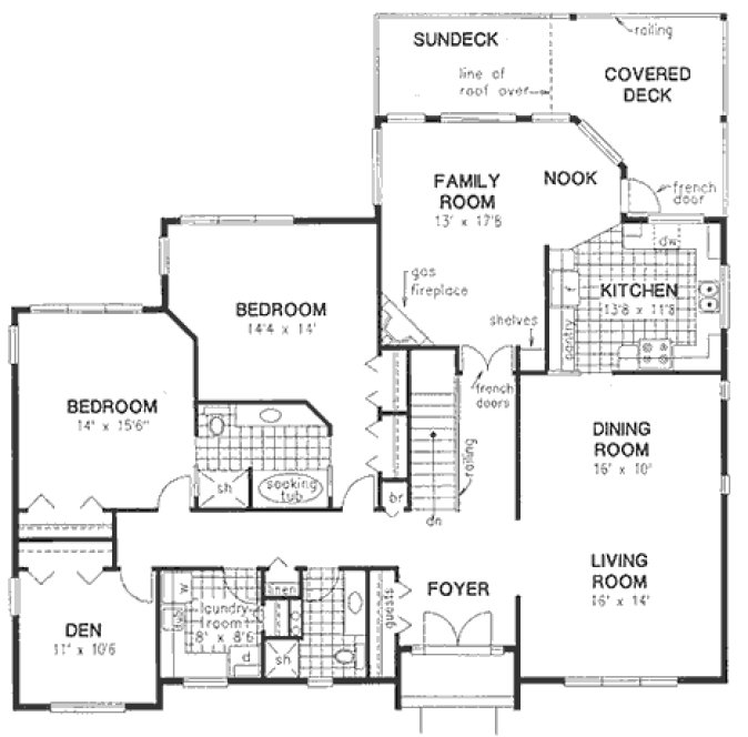 Main Floor Plan for House Plan #136219