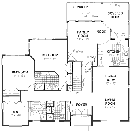 Main Floor Plan for House Plan #136219