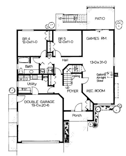Basement Plan for House Plan #201205