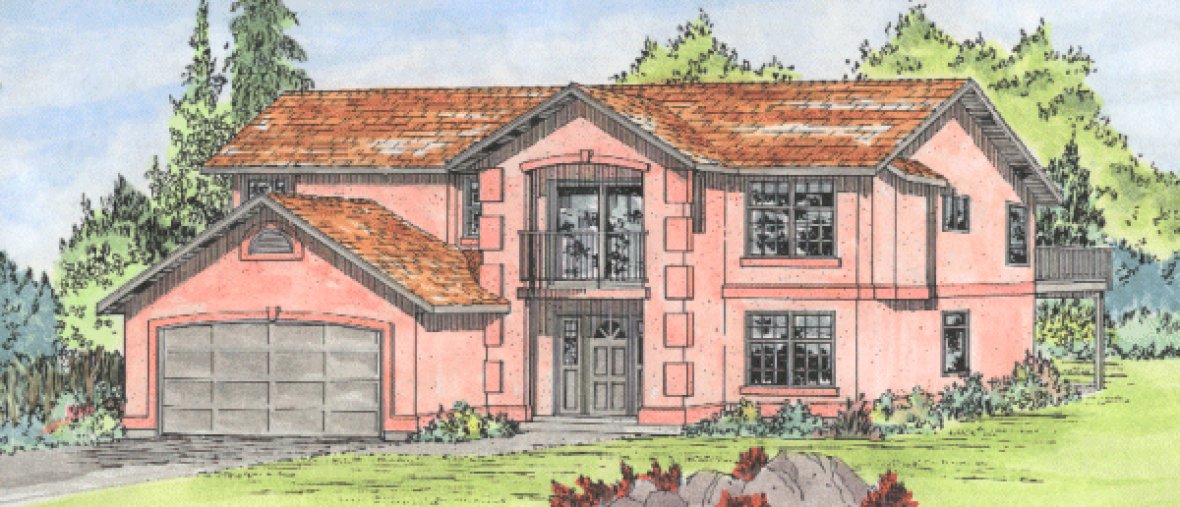 Full Rendering for House Plan #201205