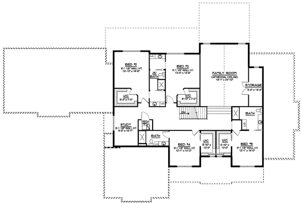 Second Floor Plan for House Plan #756835