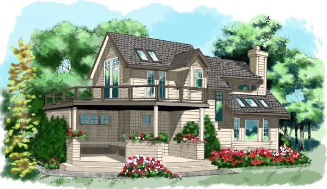 Full Rendering for House Plan #260011