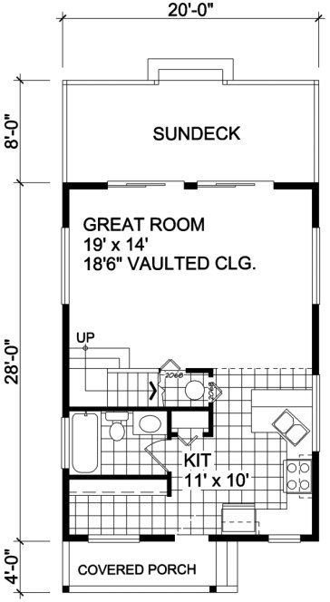 Main Floor Plan for House Plan #268000