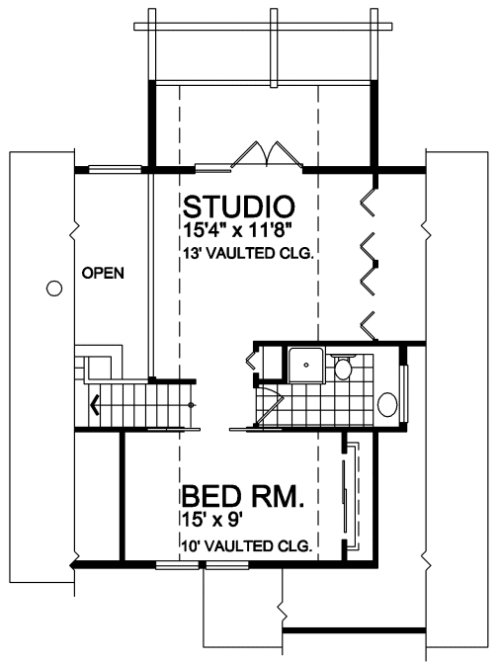 Second Floor Plan for House Plan #264511