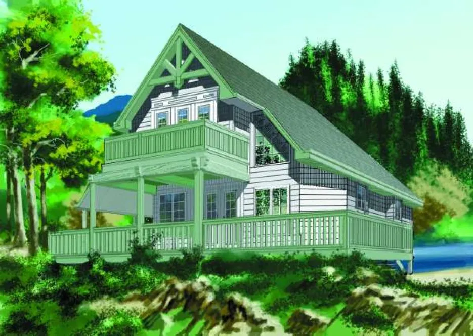 Full Rendering for House Plan #264511