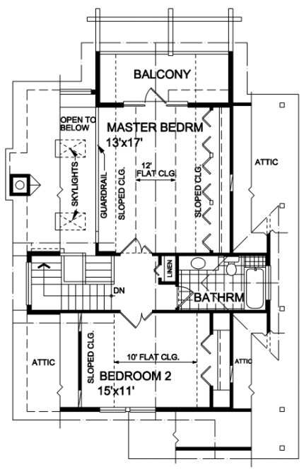Second Floor Plan for House Plan #268251