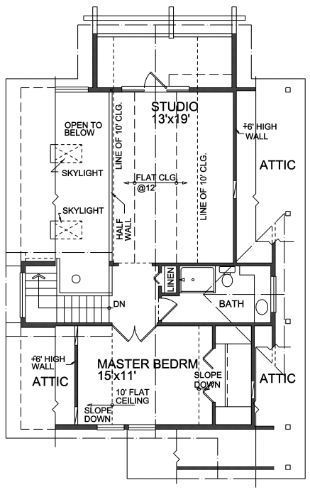 Second Floor Plan for House Plan #264461
