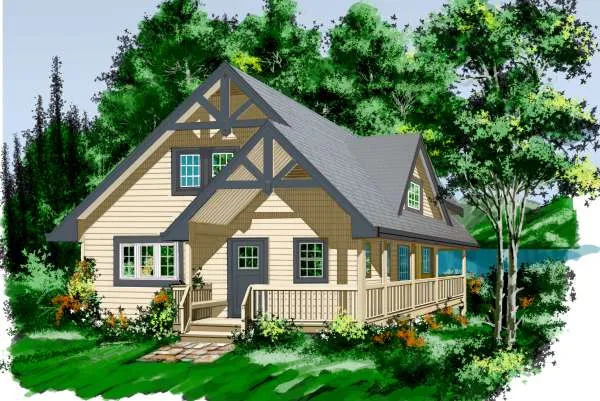 Full Rendering for House Plan #264461
