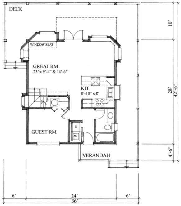 Main Floor Plan for House Plan #266821