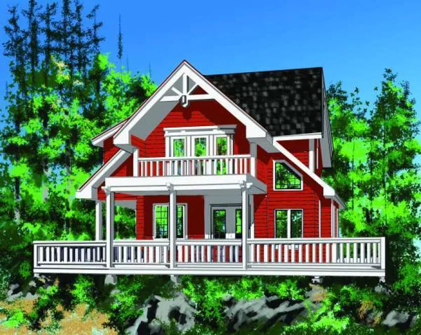 Full Rendering for House Plan #266821