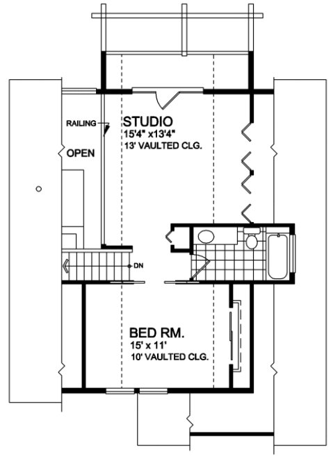 Second Floor Plan for House Plan #263331