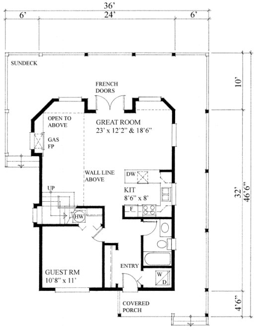 Main Floor Plan for House Plan #260731