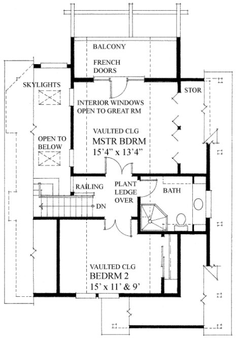 Second Floor Plan for House Plan #260731