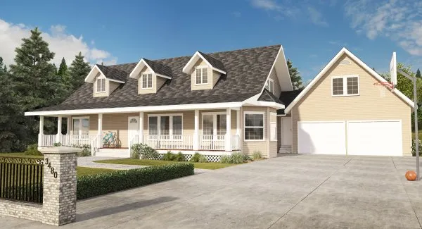 Full Rendering for House Plan #222240